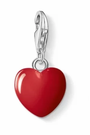 Image of Ladies Thomas Sabo Sterling Silver Charm Club Small Heart Charm 0125-007-10