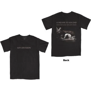 Image of Joy Division - A Means To An End Unisex Medium T-Shirt - Black