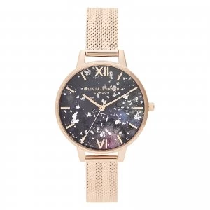 Image of Olivia Burton Womens Celestial Mesh Watch - Rose Gold
