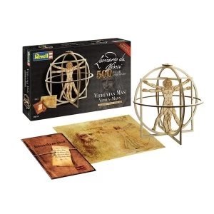 Image of Vitruv Man Leonardo da Vinci 500th Anniversary Wooden Revell Model Kit