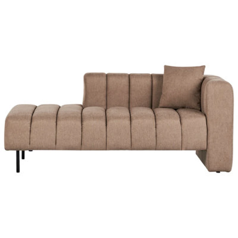 Image of Beliani Right-Hand Chaise Lounge Lannils Fabric Light Brown