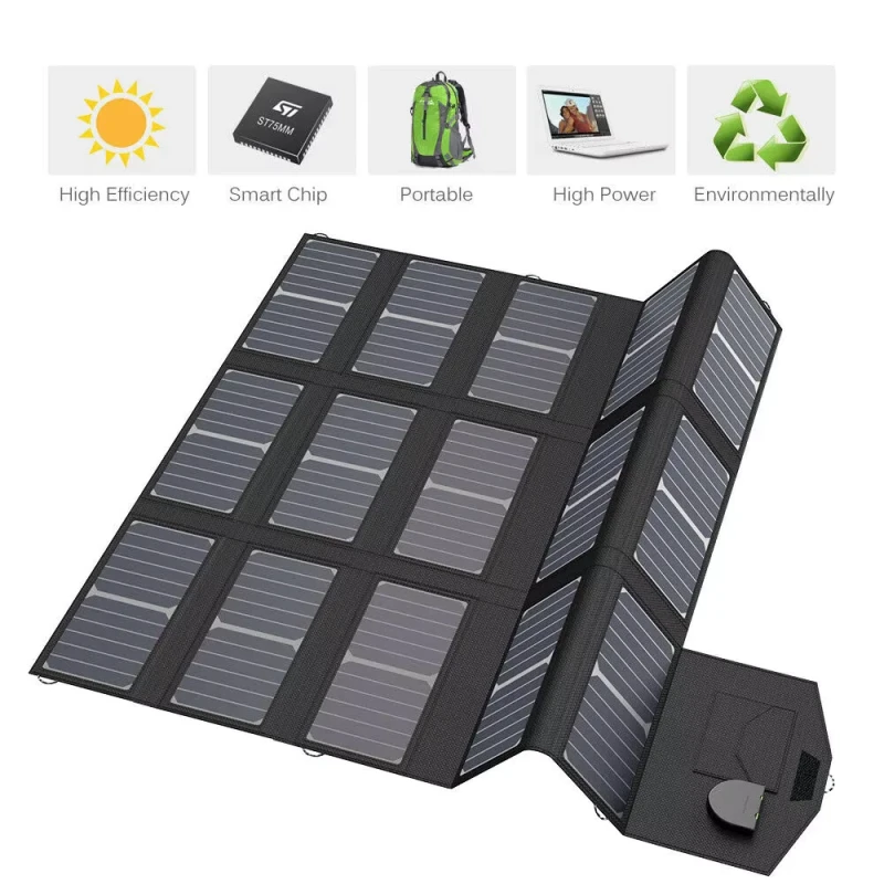 Image of ALLPOWERS SP012 100W 18V 12V Portable Solar Panel Foldable Solar Battery Charger for Laptop Travel Camping Boat RV Power Station