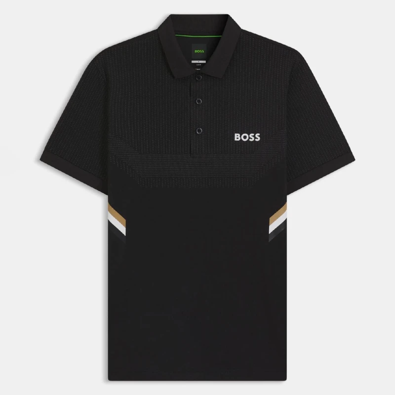 Image of Boss Paule Active Slim-Fit Polo Shirt Black male S