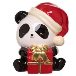 Image of Christmas Panda Ceramic Money Box