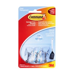 Image of 3M Command Small Clear Wire Hooks - 3 Pack
