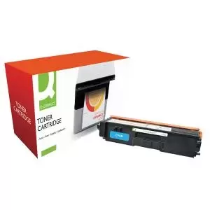 Image of Q-Connect Brother Remanufactured Cyan Toner Cartridge TN320C OBTN320C