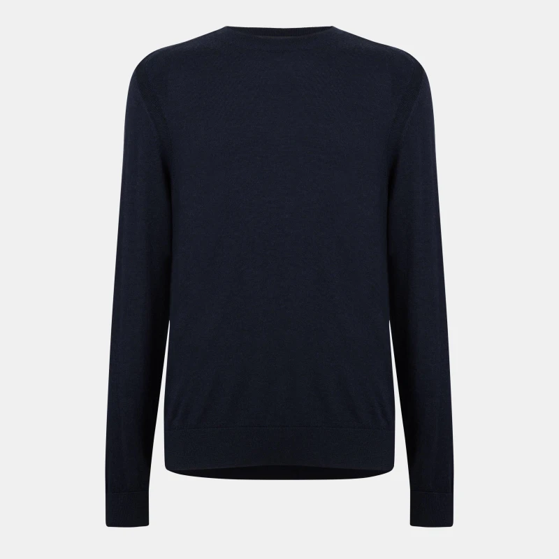 Image of Boss Mens L Overo Crew Neck Jumper Blue male 2XL