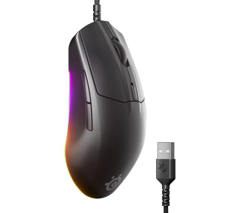 Image of SteelSeries Rival 3 Gen 2 RGB Optical Gaming Mouse - Black 5707119059961