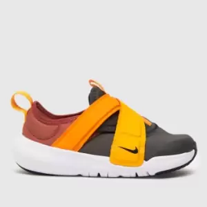 Image of Nike Brown & Grey Flex Advance Boys Toddler Trainers