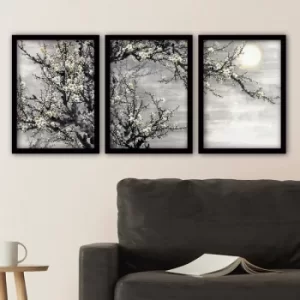 Image of 3SC118 Multicolor Decorative Framed Painting (3 Pieces)