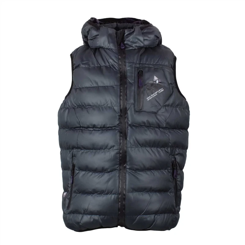 Image of Peak Mountain Children's sleeveless ski jacket Peak Mountain Ecarti Noir Male 10 ans ECARTI/10-16/YL/B-CARBONE