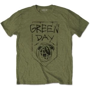 Image of Green Day - Organic Grenade Unisex Medium T-Shirt - Green