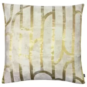 Image of Ashley Wilde Meyer Polyester Filled Cushion Viscose Polyester Cotton Ochre/Gold