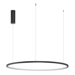 Image of Netlighting Merano Grove Integrated LED Pendant Ceiling Light Sandy Black Alumin