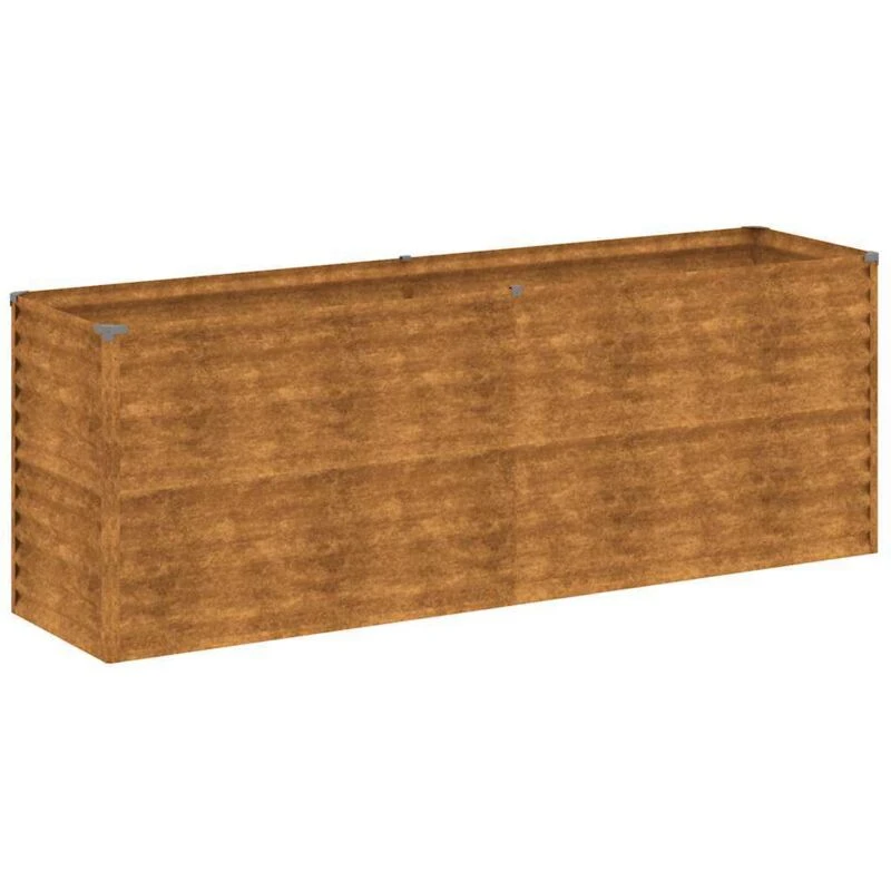 Image of vidaXL Garden Raised Bed 196x50x69cm Corten Steel, Brown 151985