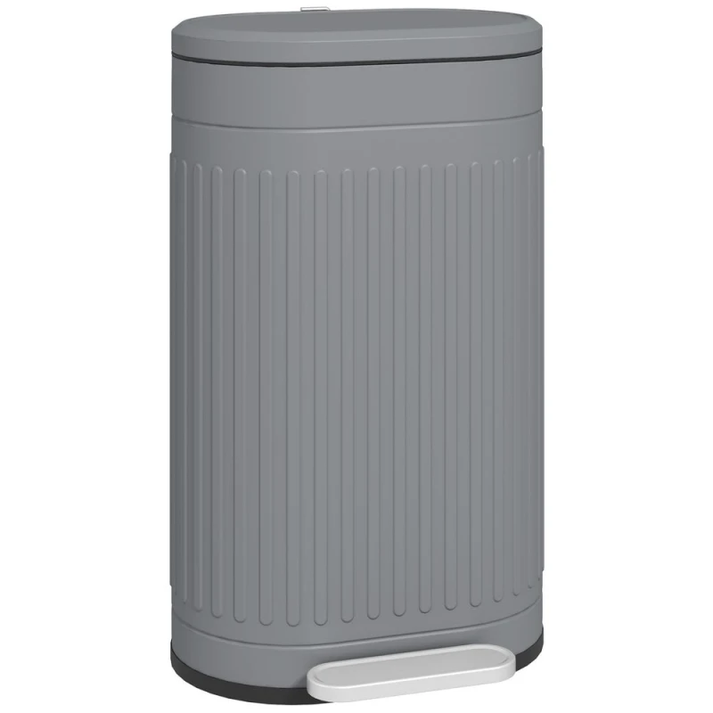 Image of HOMCOM 30L Pedal Bin - Metal Kitchen Bin with Soft-close Lid - Grey TJ Hughes 5056725568993