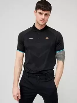 Image of Ellesse Golf Alberto Polo Shirt - Black, Size S, Men