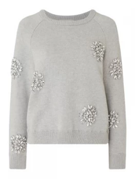 Image of Michael Kors Star gem embellished sweatshirt Light Grey