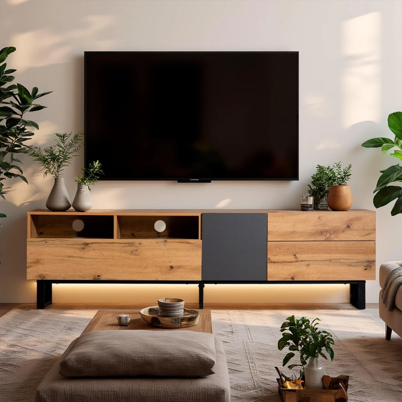 Image of Urban Meuble Modern TV Console + Natural Wood Natural unisex One Size
