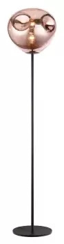 Image of Nina 1 Light Floor Lamp Copper Black