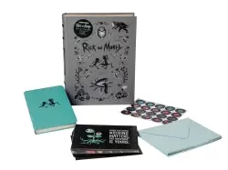 Image of rick and morty deluxe note card set with keepsake book box