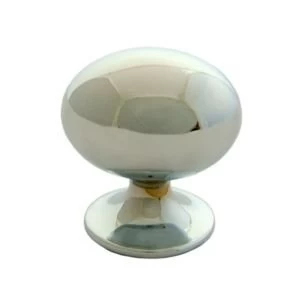 Image of BQ Chrome Effect Oval Internal Knob Furniture Knob