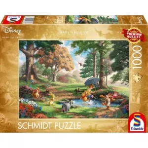 Image of Thomas Kinkade Disney Winnie The Pooh 1000 Piece Jigsaw Puzzle