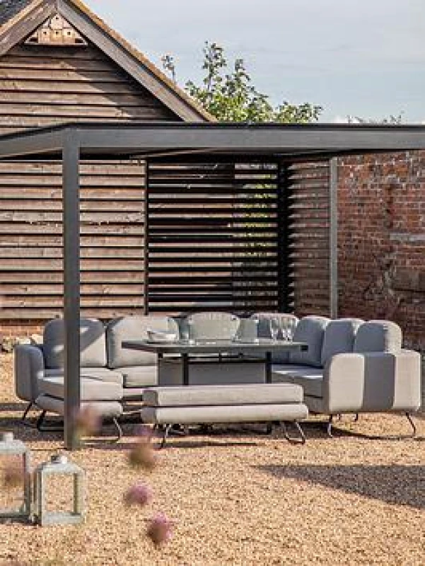 Image of Crossland Grove Heimdall Pergola Swivel Louvre Screen 1230x2180mm, Black 5.06E+12