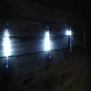 Image of 95 LED 5 Snowfall Tube Outdoor Connectable Christmas Lights in Ice White