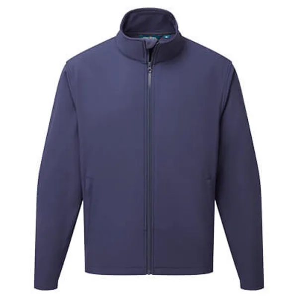 Image of Portwest Mens Print and Promo Softshell Jacket TK20NARS Colour: Navy