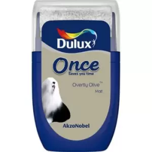 Image of Dulux Once Overtly Olive Matt Emulsion Paint 30ml