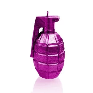 Image of Pink Metallic Large Grenade Candle