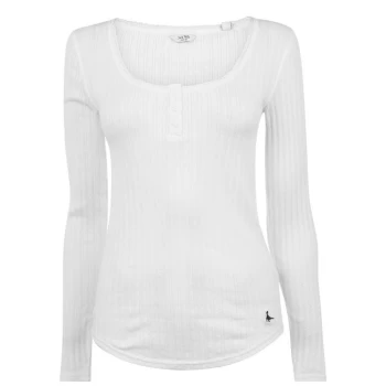 Image of Jack Wills Wills Henley Top - White