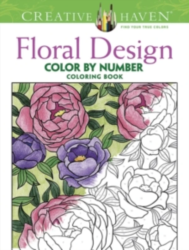 Image of Creative Haven Floral Design Color By Number Coloring Book. Paperback. By Jessica Mazurkiewicz Books