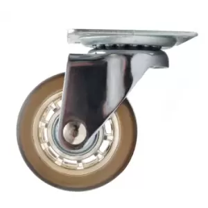 Image of 50mm 35kg Plastic Swivel Castor Wheel Furniture Caster - Colour Brown - Pack of 1