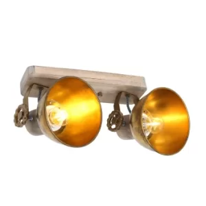 Image of Gearwood Twin Spotlight Old Bronze