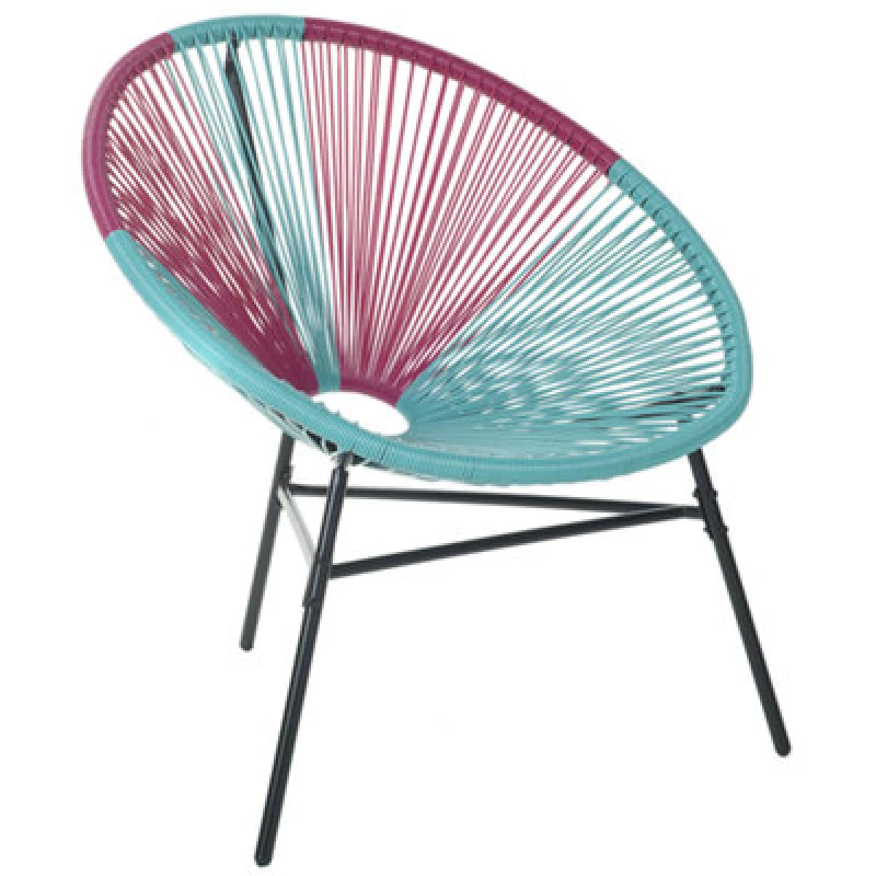 Image of Beliani Garden Chair Acapulco Pe Rattan Turquoise