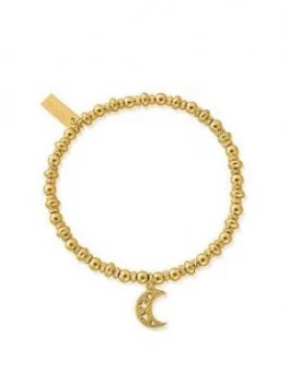 Image of Chlobo Chlobo Sterling Silver Gold Plated Didi Sparkle Starry Moon Bracelet