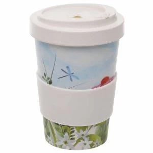 Image of Botanical Gardens Reusable Screw Top Bamboo Composite Travel Mug