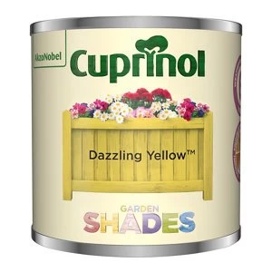 Image of Cuprinol Garden shades Dazzling Yellow Matt Wood Paint 125ml Tester pot