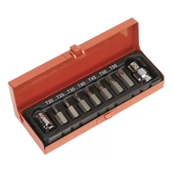 Image of Genuine SEALEY AK6210 TRX-Star Bit & Holder Set 9pc