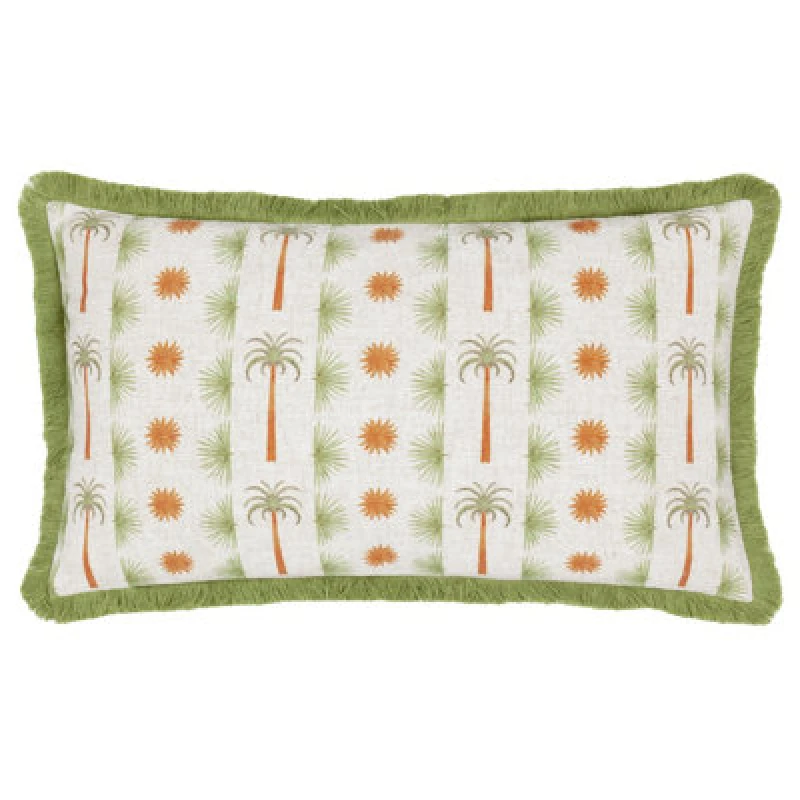 Image of Furn Furn Tropicala Palm Printed Cushion Size: 30cm x 50cm Multi 30cm x 50cm Unisex 5025532847638