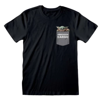 Image of Mandalorian - Precious Cargo Pocket Unisex Small T-Shirt - Black