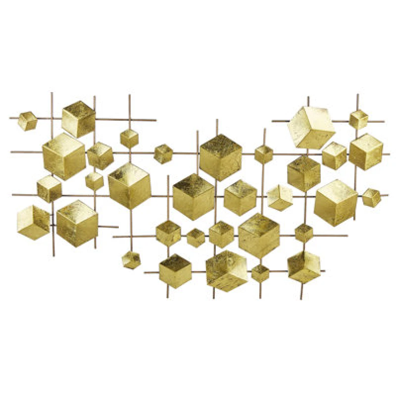 Image of Beliani Wall Decor Flerovium Metal 45cm Gold
