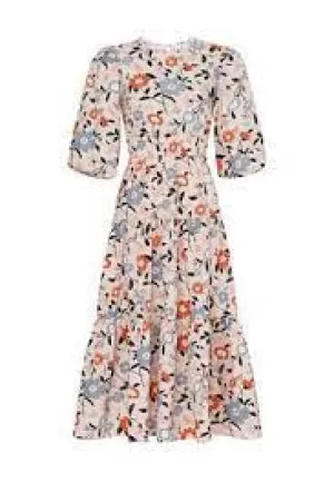 Image of Floral Garden Seersucker Top - Pearl Blush - L (Uk 16)