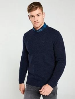 Image of Barbour Tisbury Crew Neck Jumper - Navy