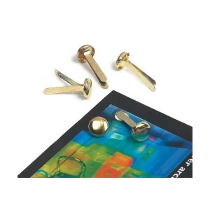 Image of Paper Fasteners 19mm Pointed Brassed Steel 1 x Pack of 200