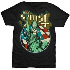 Image of Ghost Statue of Liberty Mens Blk TS: Small