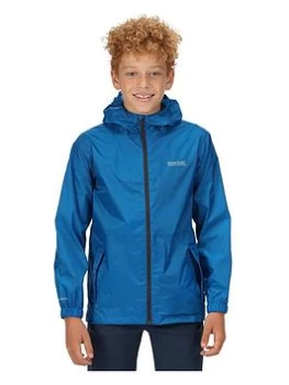 Image of Boys, Regatta Kids Pack-it III Waterproof Jacket - Blue Size 5-6 Years