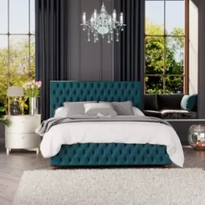 Image of Laurence Llewelyn-Bowen Laurence Llewelyn Bowen Seren Ottoman Storage Bed Plush Velvet Emerald Single